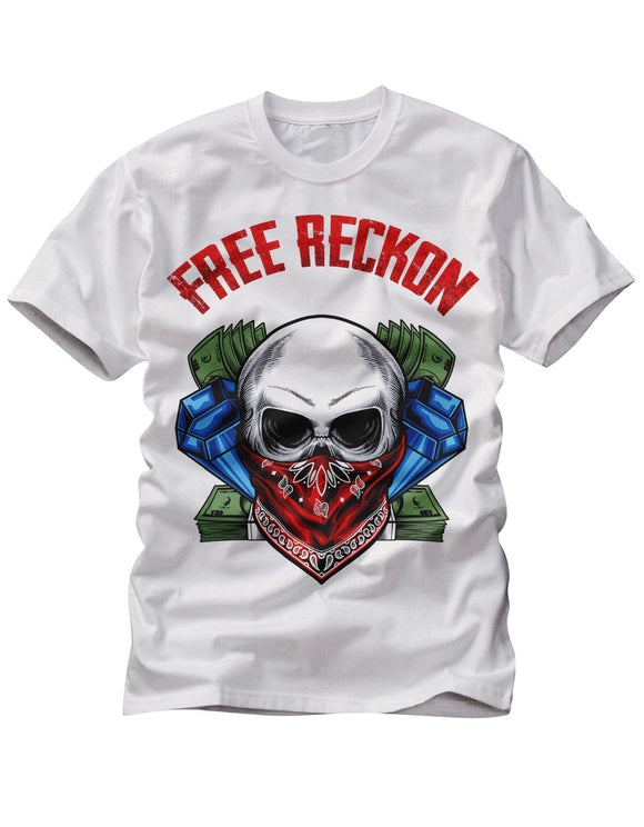 Free Reckon Skull Tee White - Free Reckon